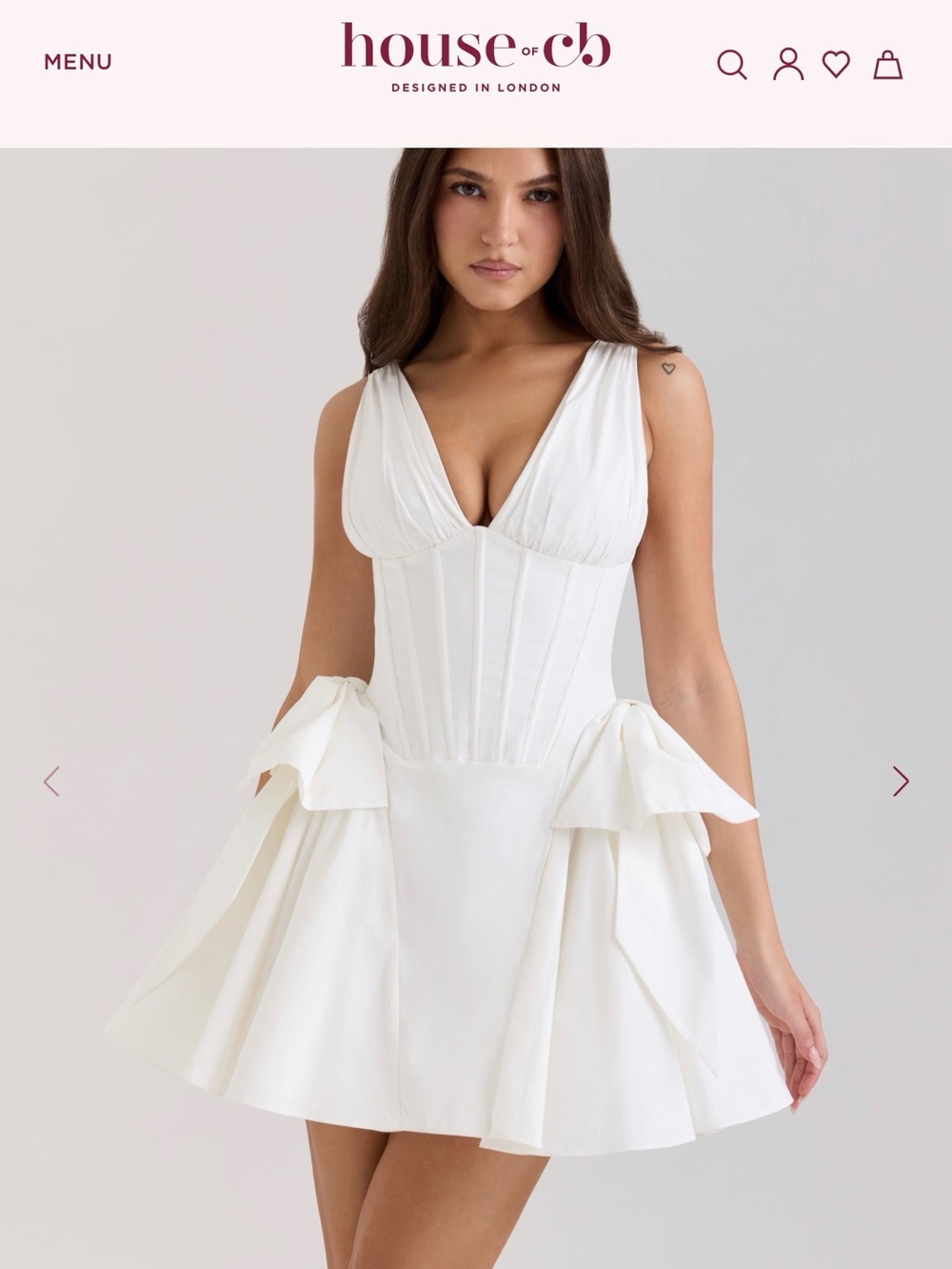 House of CB White Corset Amalia Dress